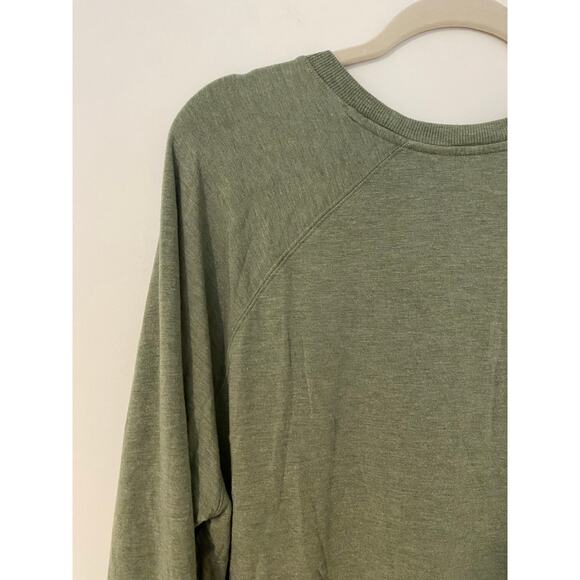 Athleta Mindset Sweatshirt 2X $69 Super Soft Comfortable Long Sleeve Top Green - Picture 7 of 7